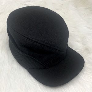 ACTWU Black Earflap Hat Vintage Amalgamated Clothing Textile Workers Union Sz XL